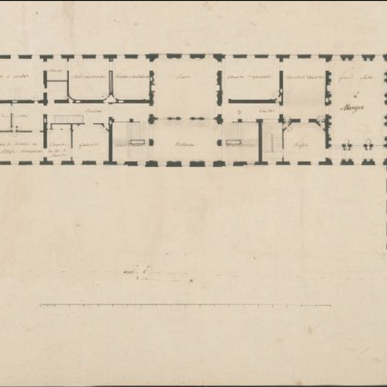 Grundriss Schloss Hohenheim 1782