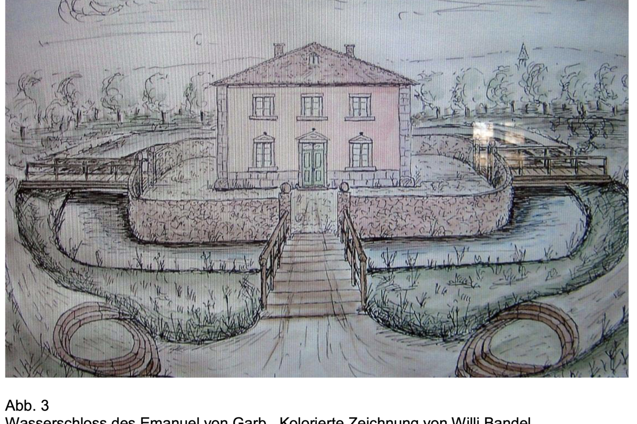 Das Wasserschloss des Emanuel von Garb 1684