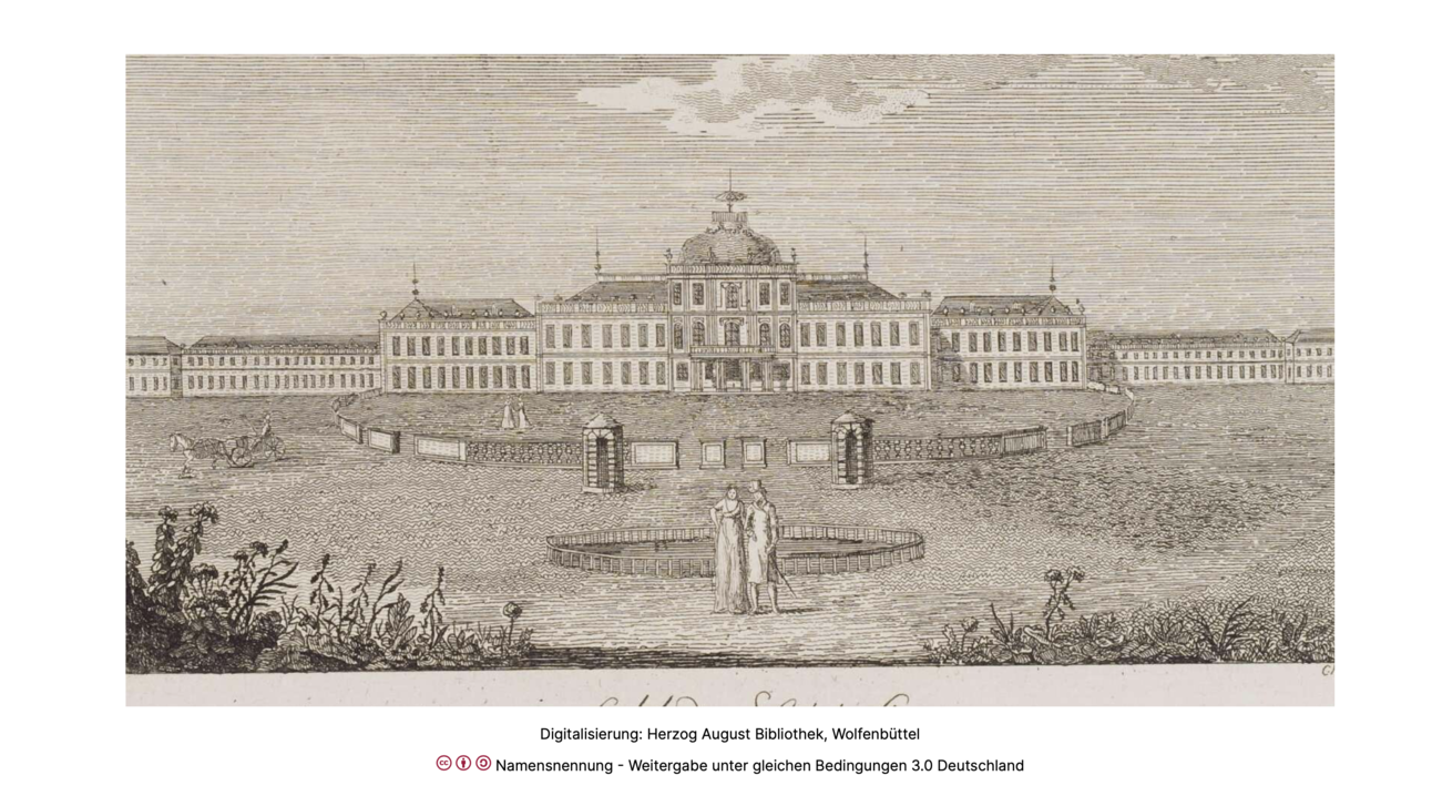 Ansicht Schloss Hohenheim von 1801 (Carl Urban Keller)